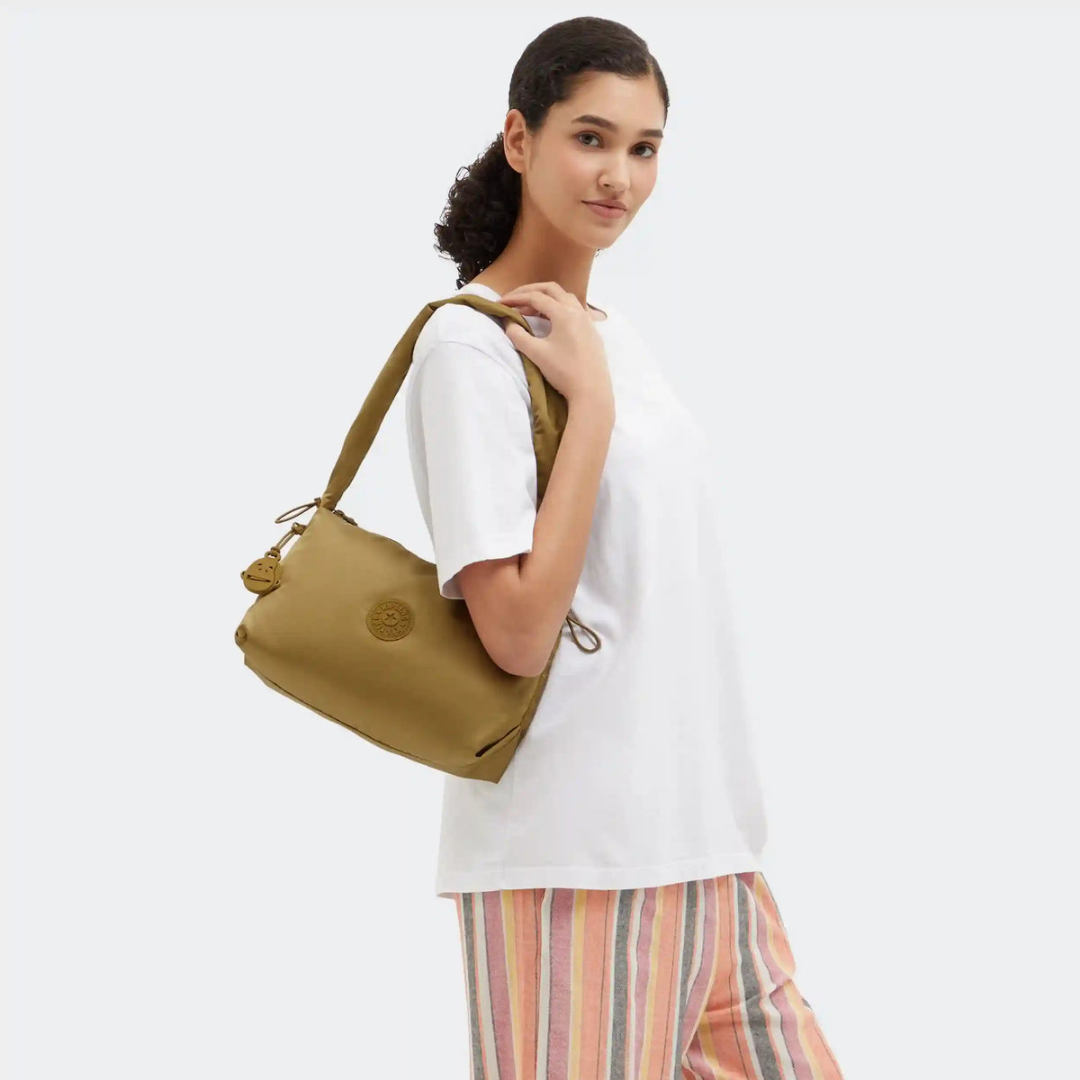 Eleni Medium Smooth Satin Shoulder Bag