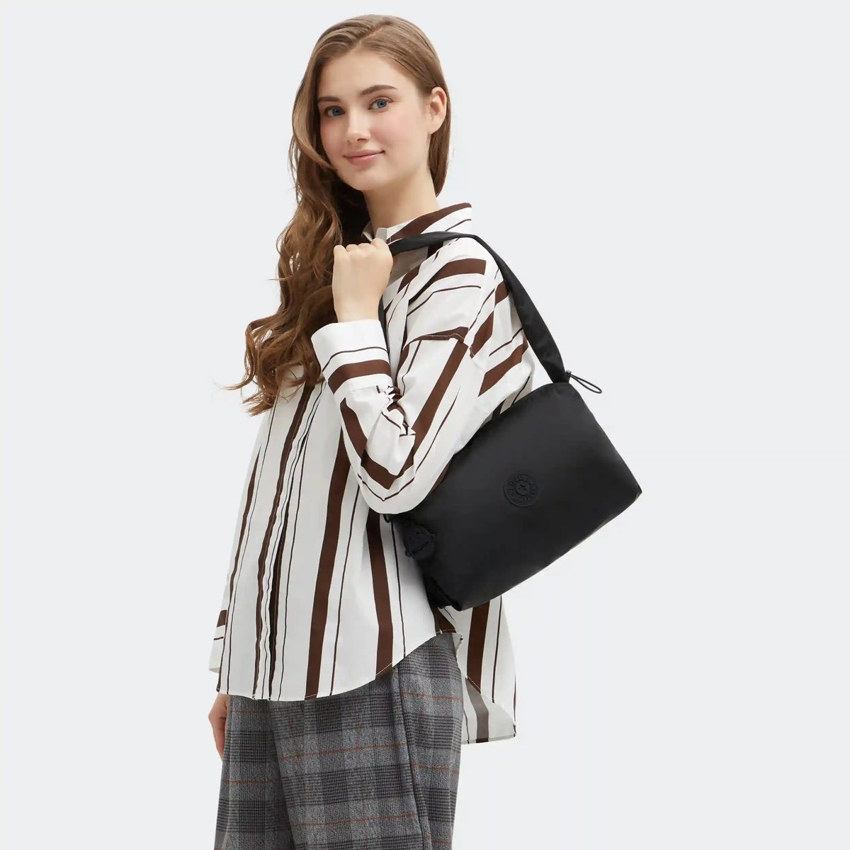 Eleni Medium Smooth Satin Shoulder Bag